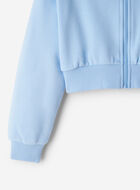 Girls Summer Cloud Cropped Bubble Full Zip Hoodie
