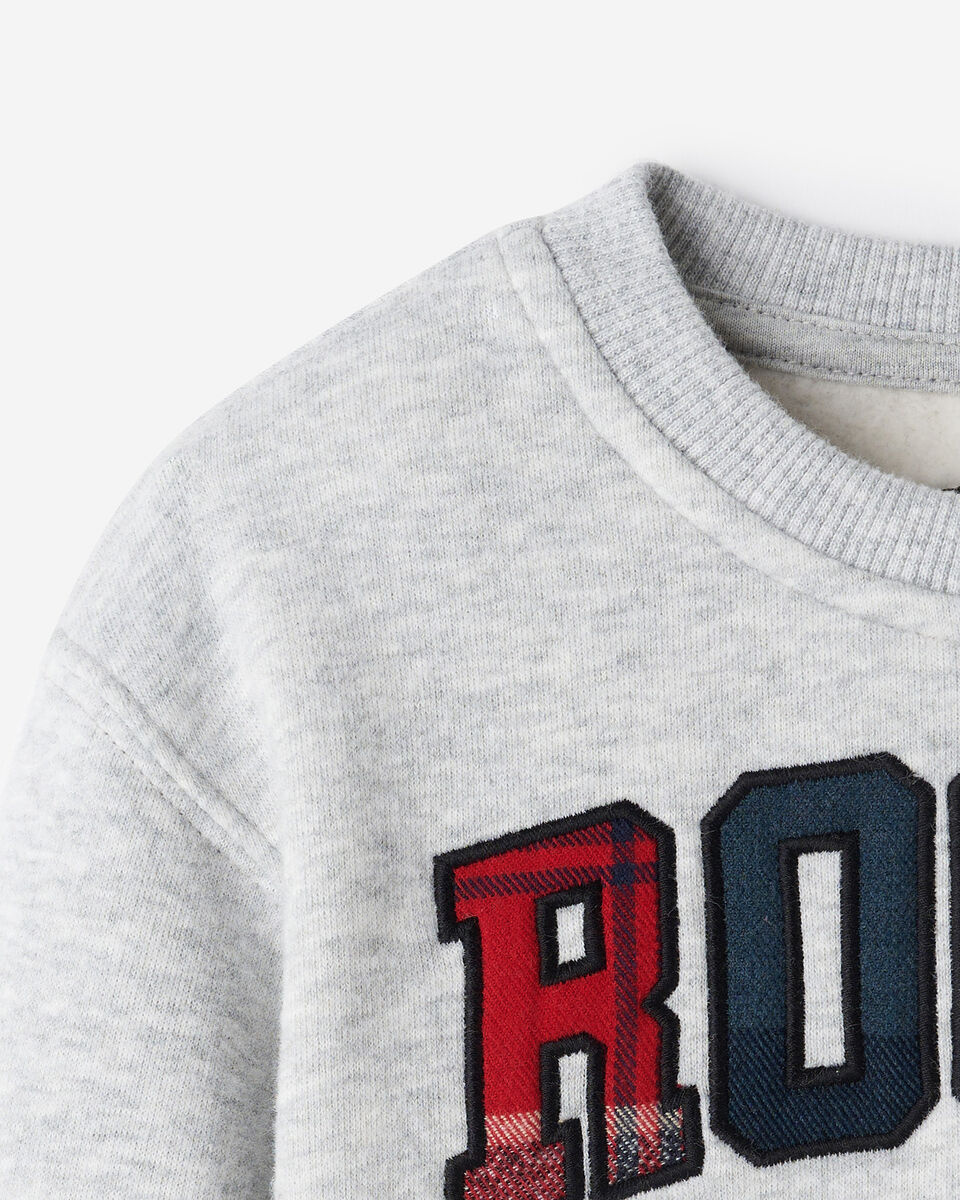 Baby Plaid Applique Crew Sweatshirt