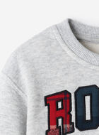 Baby Plaid Applique Crew Sweatshirt