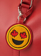 Maple Leaf Smiley Charm