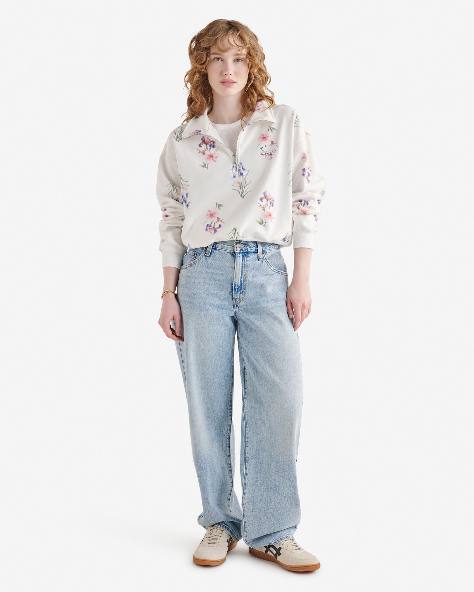 Cooper Floral Half Zip Stein