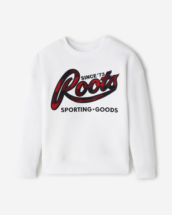 Kids Plaid Applique Crew Sweatshirt