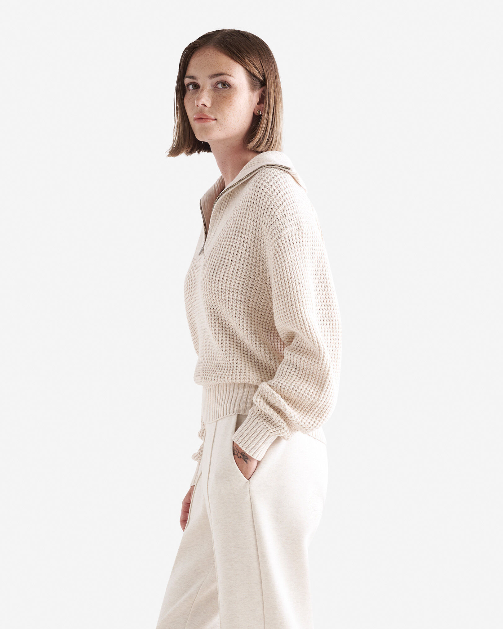 Half zip cardigan new arrivals