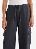 Pantalon cargo &agrave; jambe large en molleton Nuage 