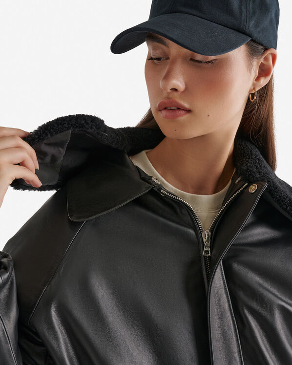 Leather Bubble Jacket