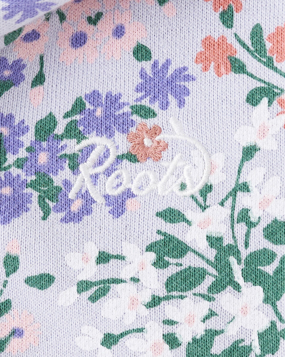 Chandail à capuchon et glissière motif floral pour bébé