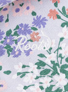 Chandail à capuchon et glissière motif floral pour bébé