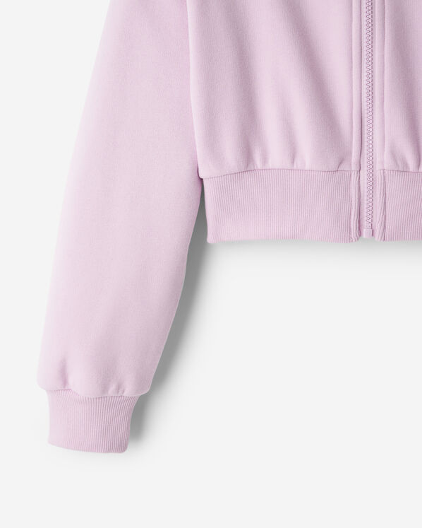 Girls Summer Cloud Cropped Bubble Full Zip Hoodie