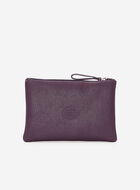 Grande pochette à glissière en cuir Cervino