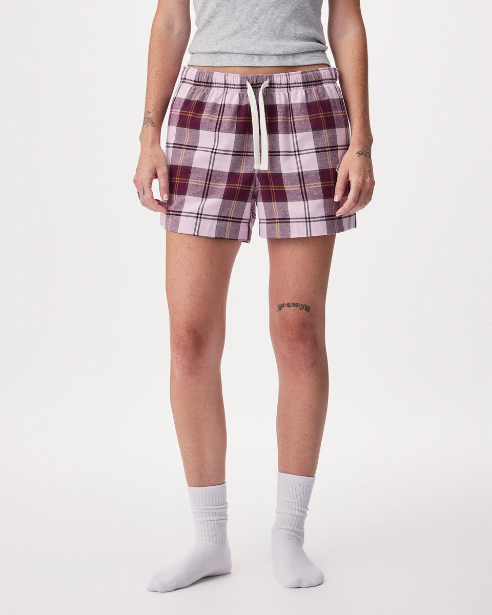 Short de pyjama &agrave; carreaux pour femme