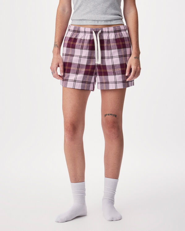 Short de pyjama &agrave; carreaux pour femme