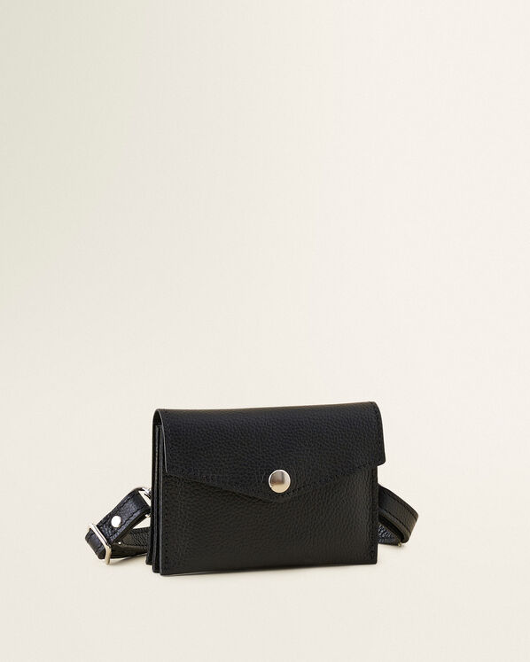Mini sac à goussets latéraux en accordéon en cuir Cervino