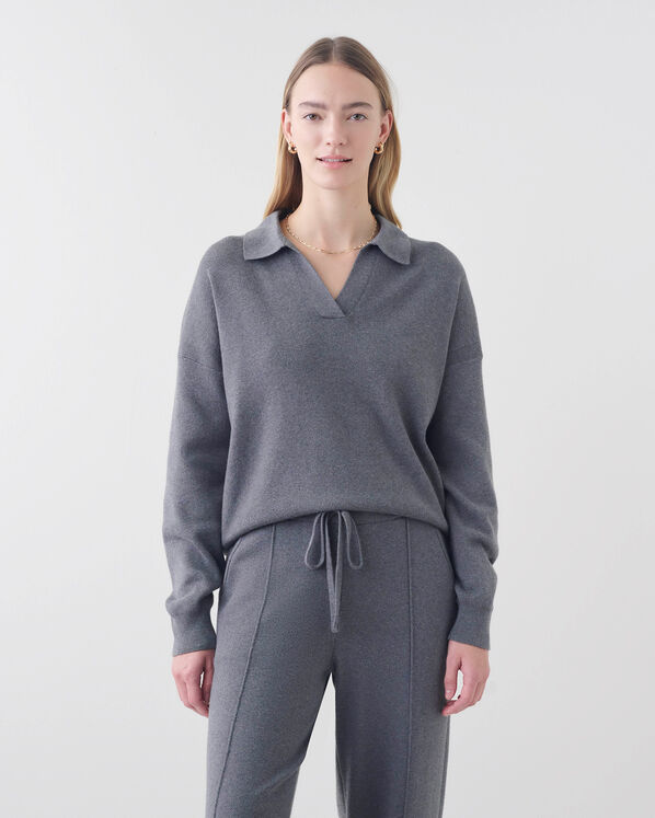Luxe Lounge Polo Sweater