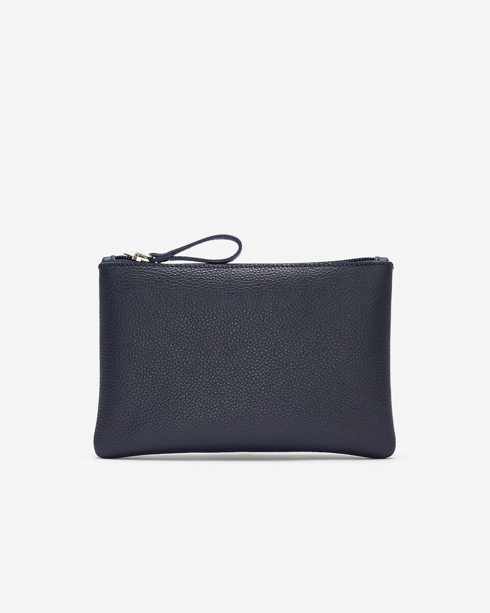 Grande pochette &agrave; glissi&egrave;re en cuir Cervino