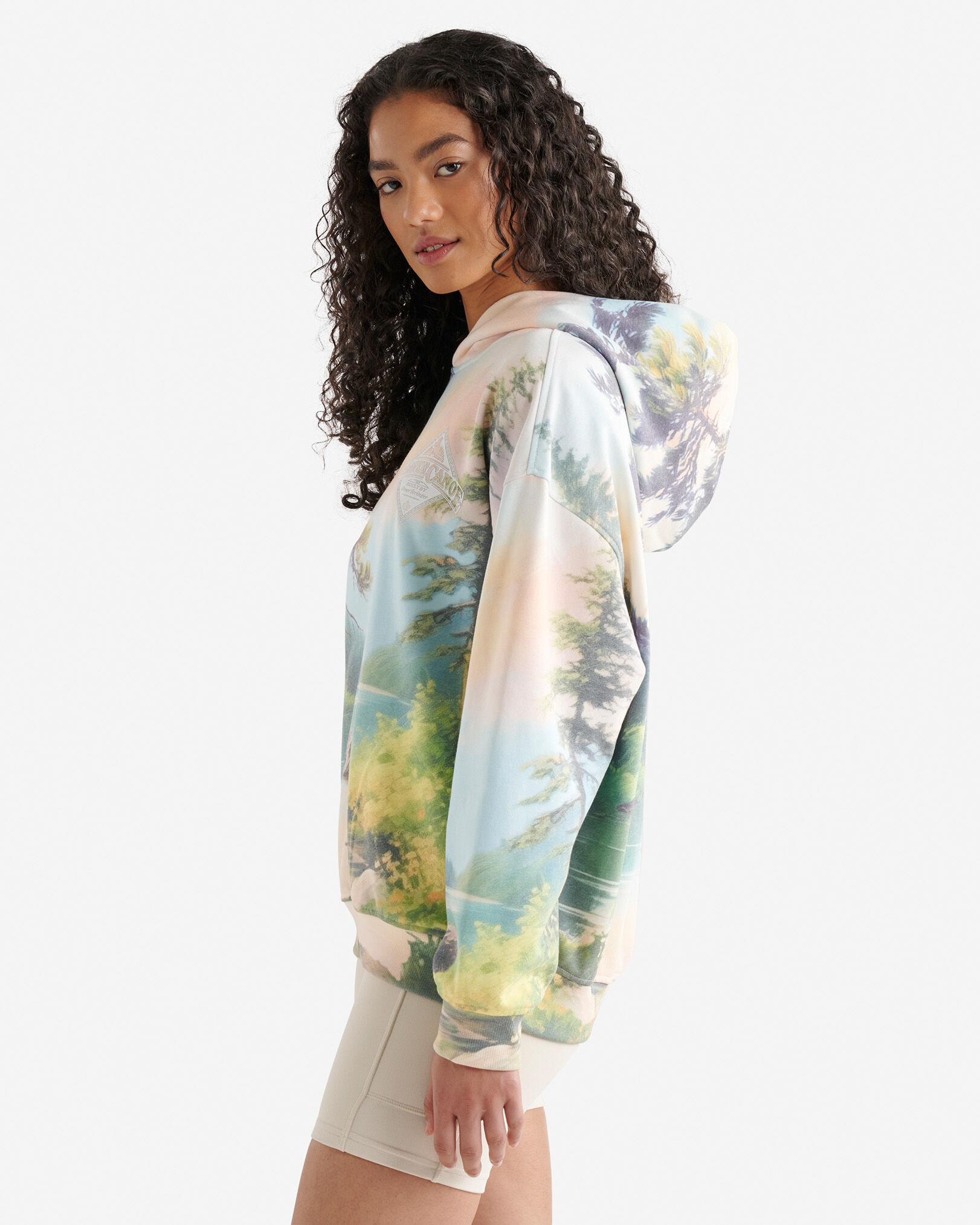 Beaver Canoe Landscape Hoodie