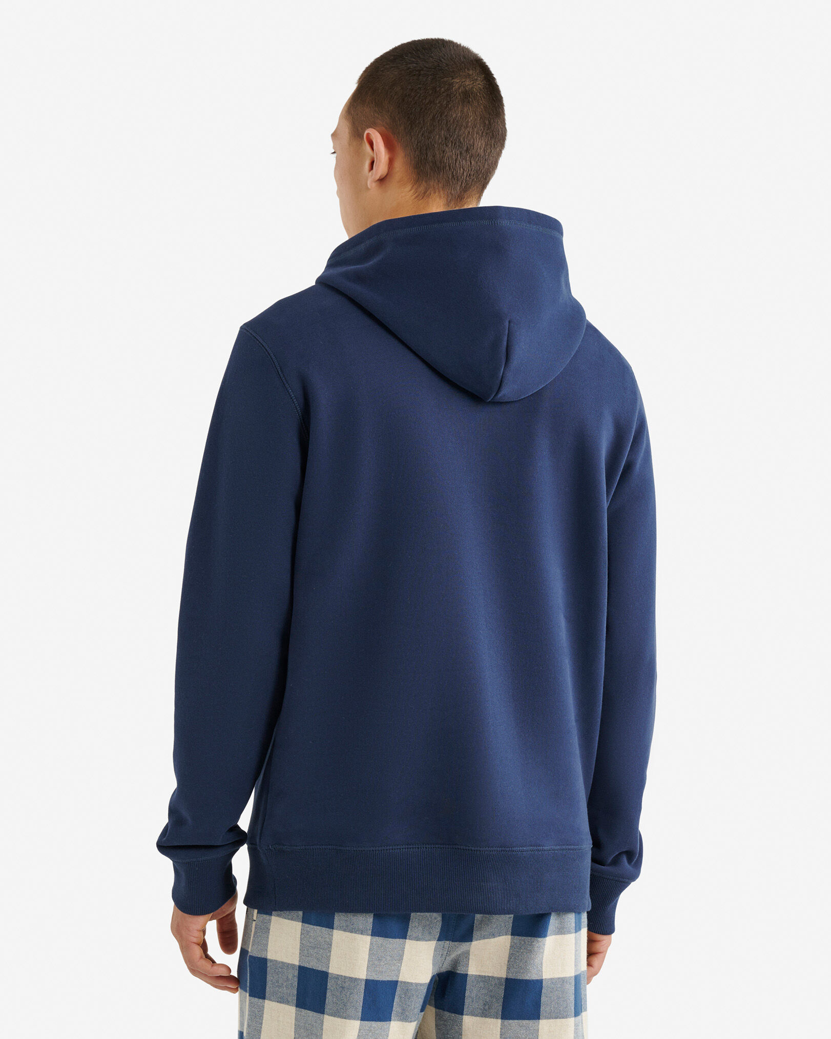 Plaid Applique Hoodie