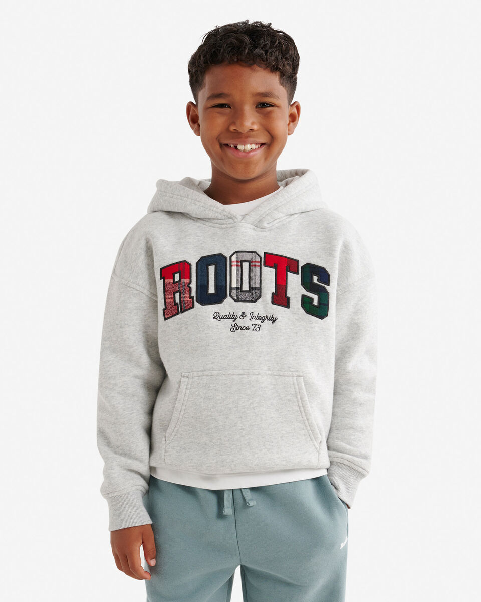 Kids Plaid Applique Hoodie