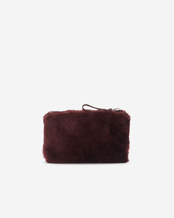 Shearling Medium Zip Pouch
