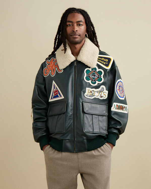 Blouson aviateur Roots x Adidem Asterisks