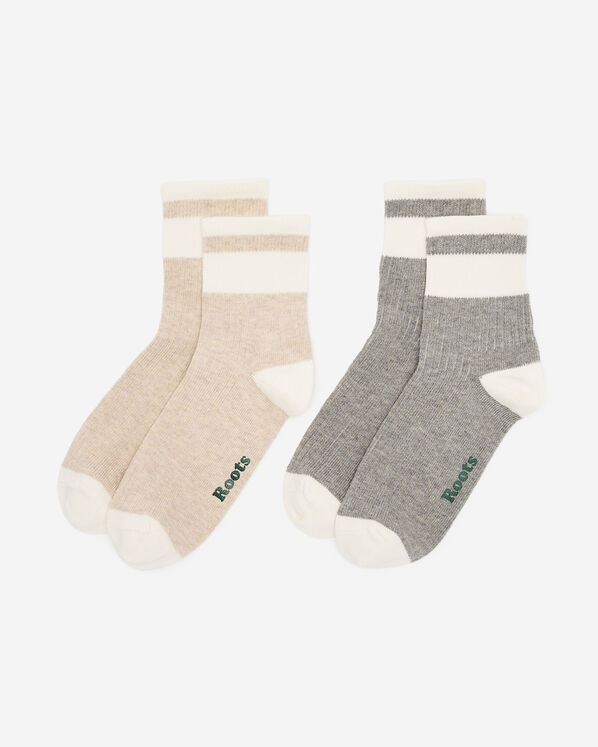 2 paires de socquettes en coton Cabane pour adultes 