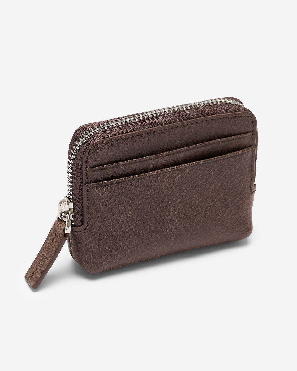 Pochette &agrave; glissi&egrave;re pour cartes en cuir Tribe