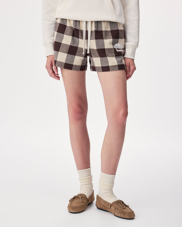 Short de pyjama &agrave; carreaux pour femme