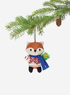 Fair Isle Fox Ornament