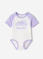 Combinaison style baseball à manches courtes en coton biologique Cooper pour bébés