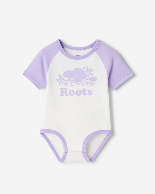 Baby Organic Cooper Baseball Short Sleeve Bodysuit
