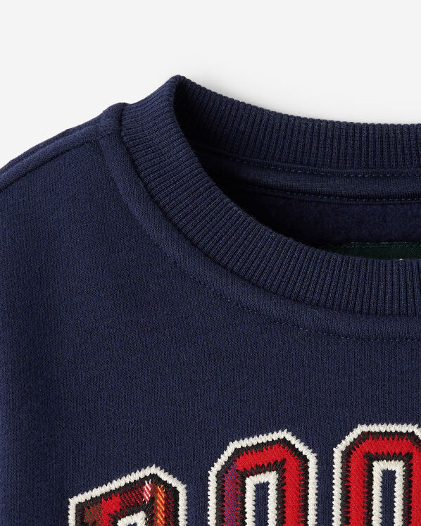 Chandail &agrave; col rond avec appliqu&eacute; &agrave; carreaux pour b&eacute;b&eacute;s