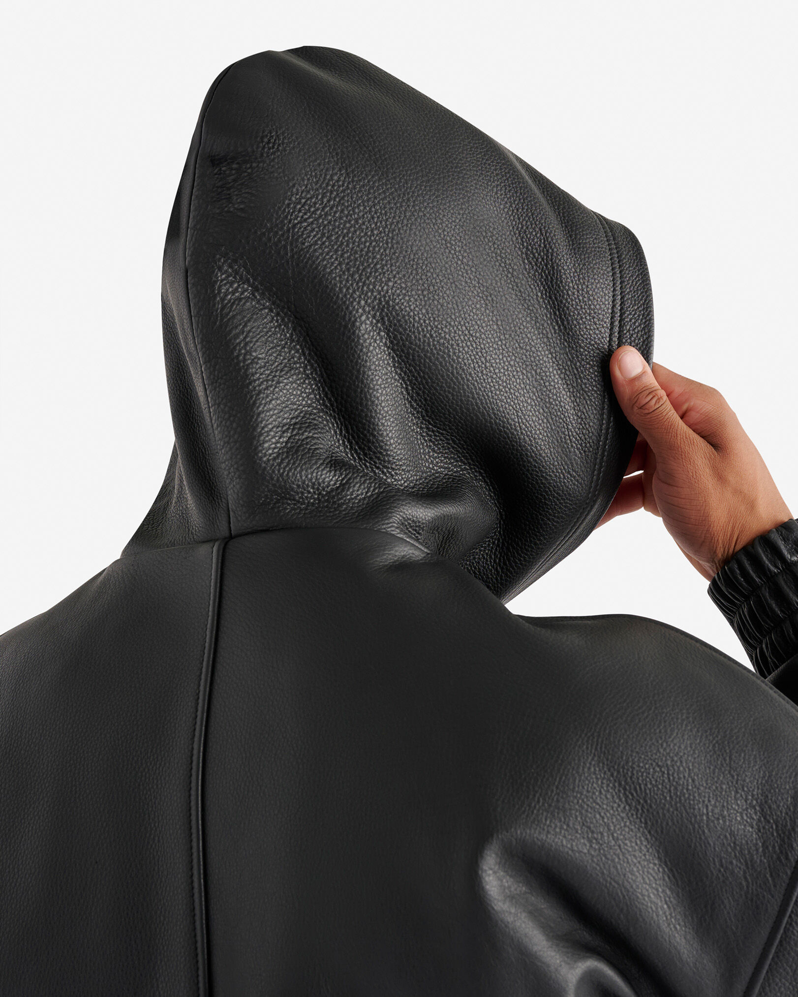 Sweatshirt leather jacket online