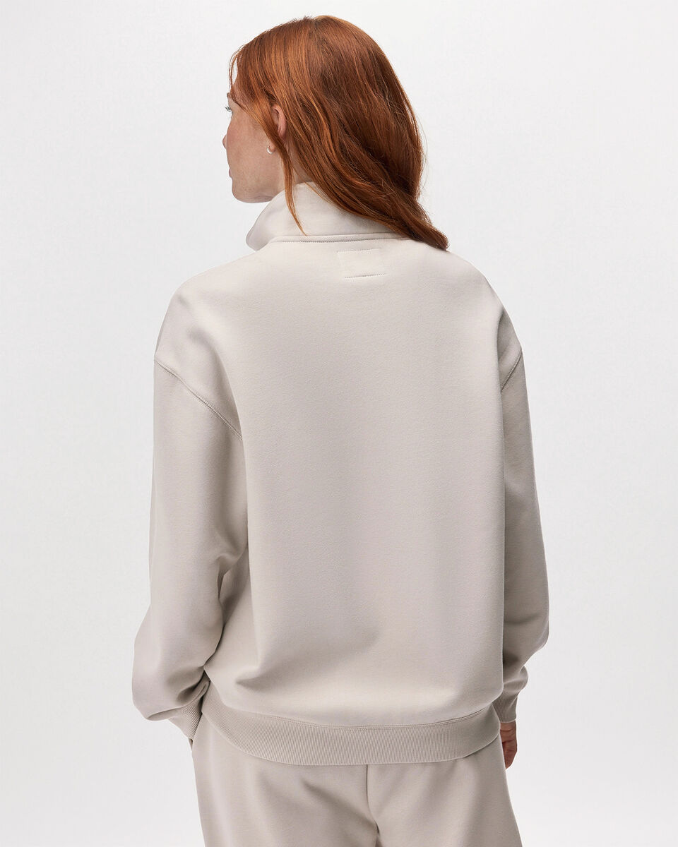 Organic Cooper Relaxed Quarter Zip Stein