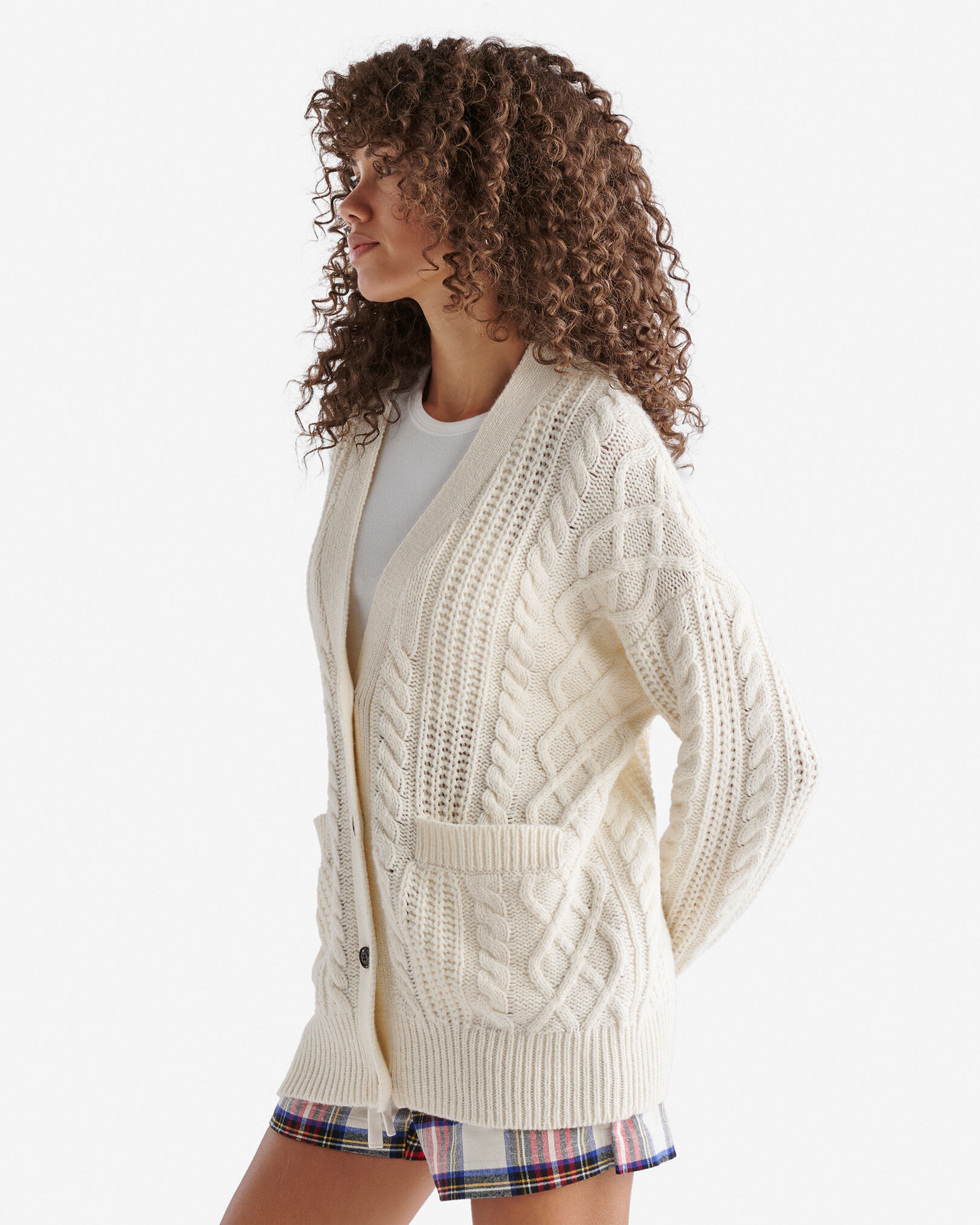 Cabin Cable Cardigan Sweaters and Cardigans Roots