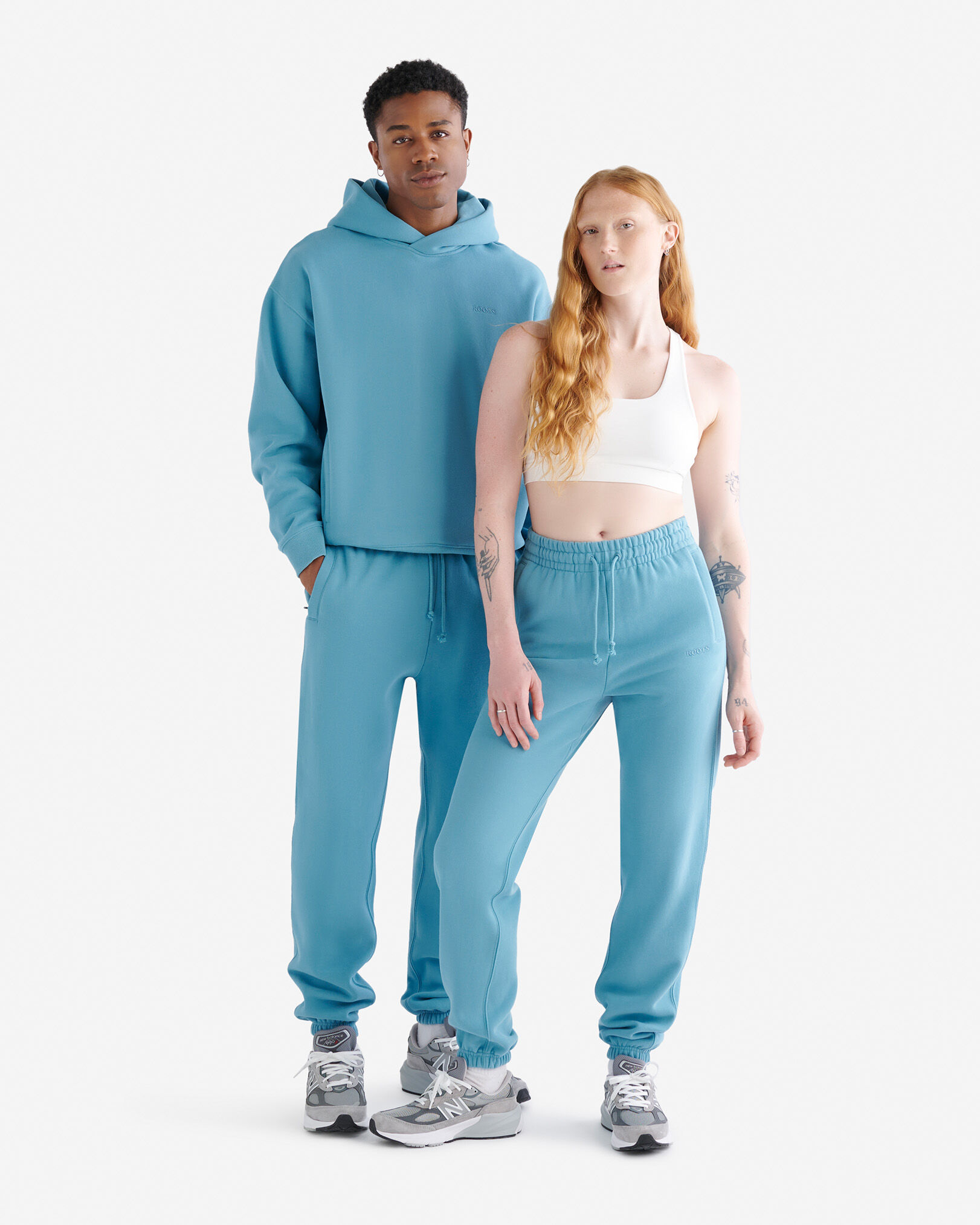 Blue sweatpants womens top