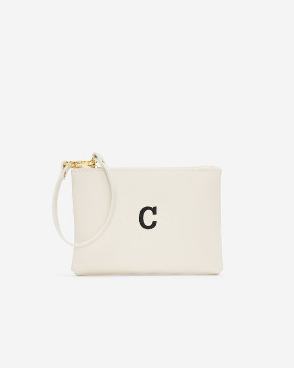 Monogram Wristlet Ivory