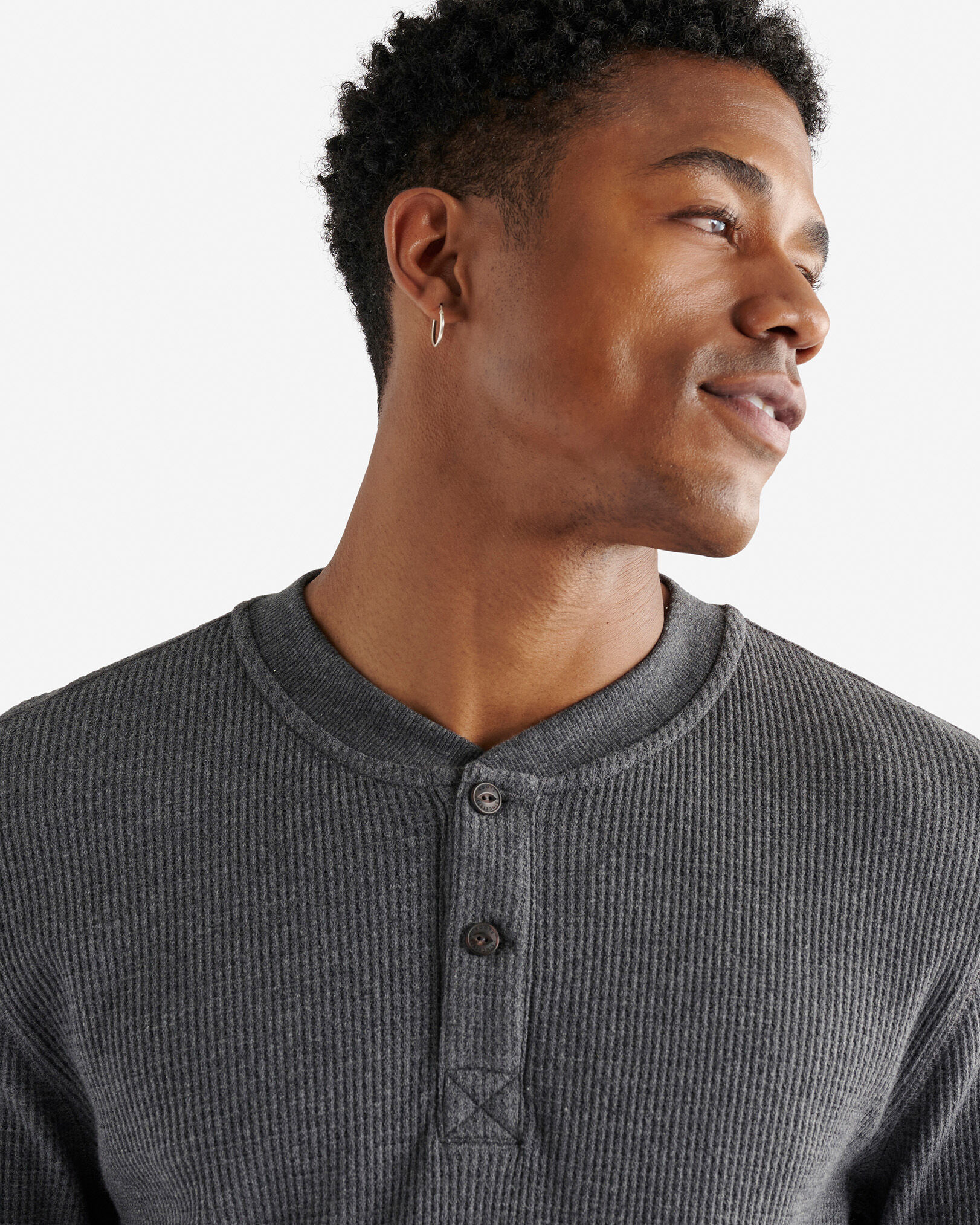 Waffle Long Sleeve Henley
