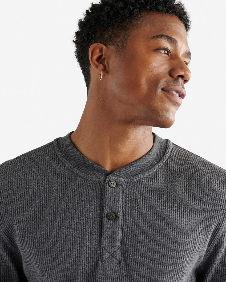 Waffle Long Sleeve Henley