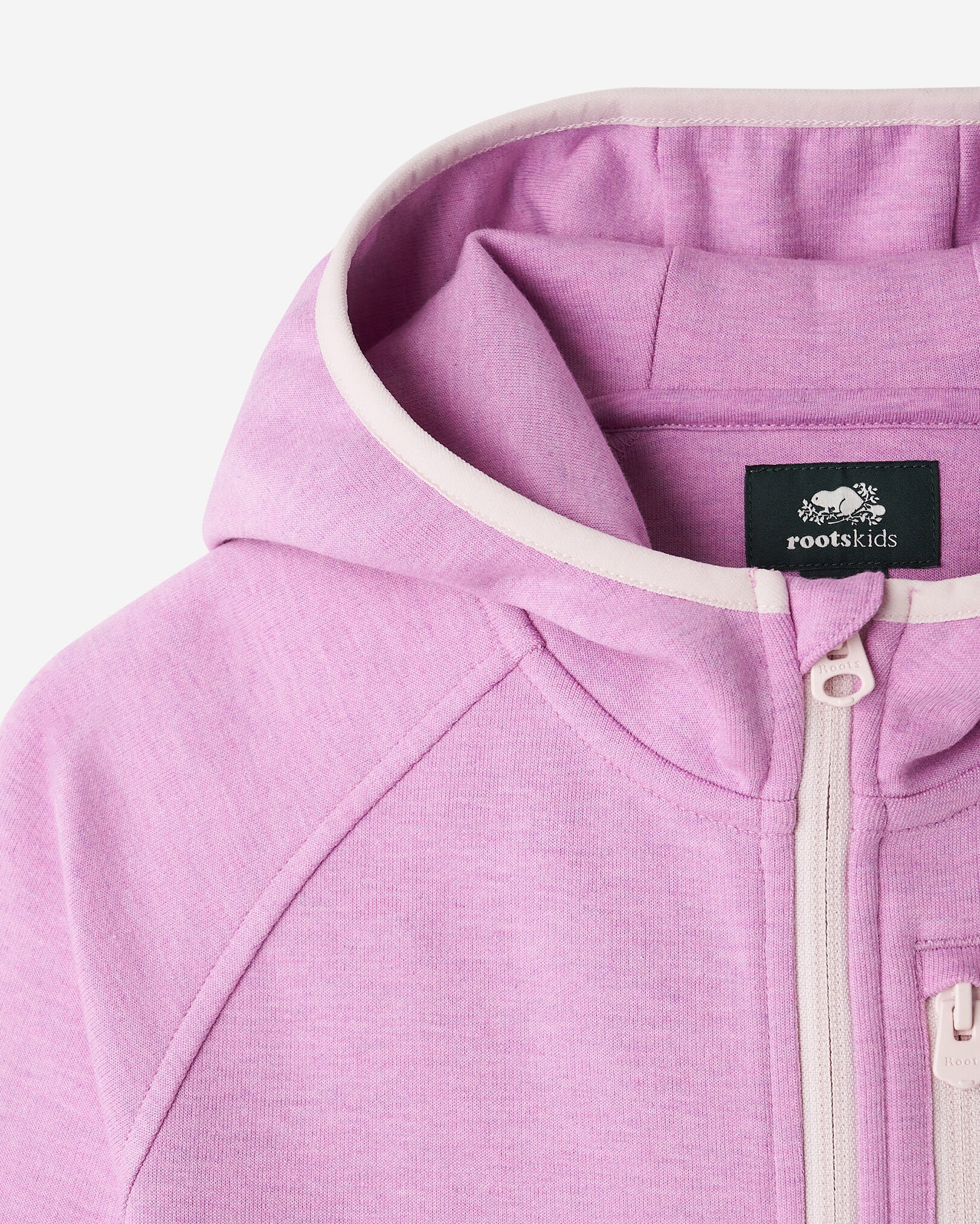 Chandail à capuchon et glissière en tissu interlock Recover pour enfants