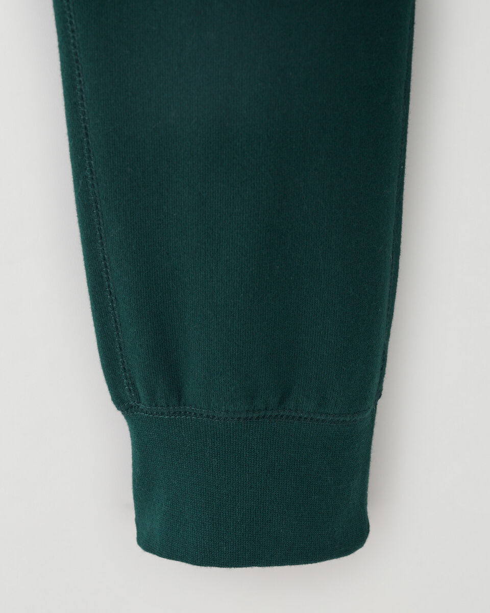 Pantalon court original ajusté à cheville côtelée en molleton de coton bio (entrejambe : 29 po)