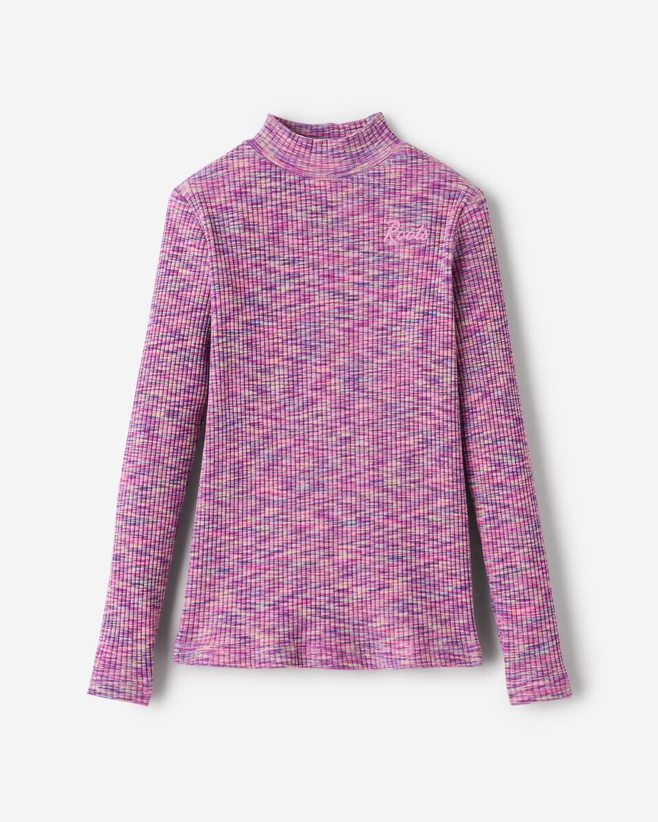 Chandail à col montant en fil multicolore pour enfants
