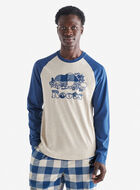 Mens Cooper Plaid Raglan Long Sleeve T-Shirt