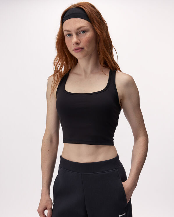 Camisole sport courte en tricot