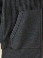 Stretch Waffle Long Sleeve Zip Hoodie