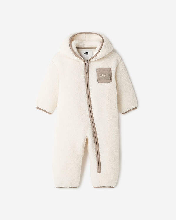 Baby Alta Shearling Fleece Romper Hoodie
