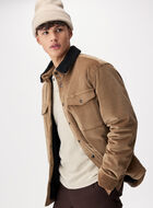 Manteau en velours c&ocirc;tel&eacute; et mouton molletonn&eacute;