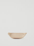 Small Leather Tray Metallic