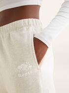 Pantalon en molleton de coton bio à taille haute Cooper