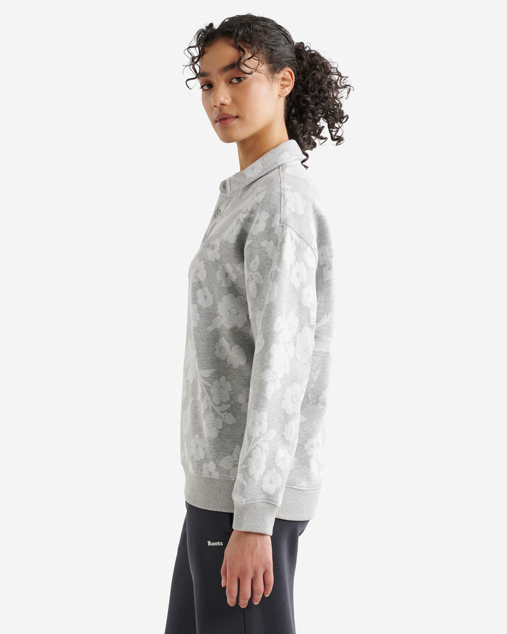 Polo jacquard floral