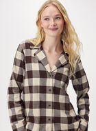 Chemise de pyjama &agrave; carreaux pour femme