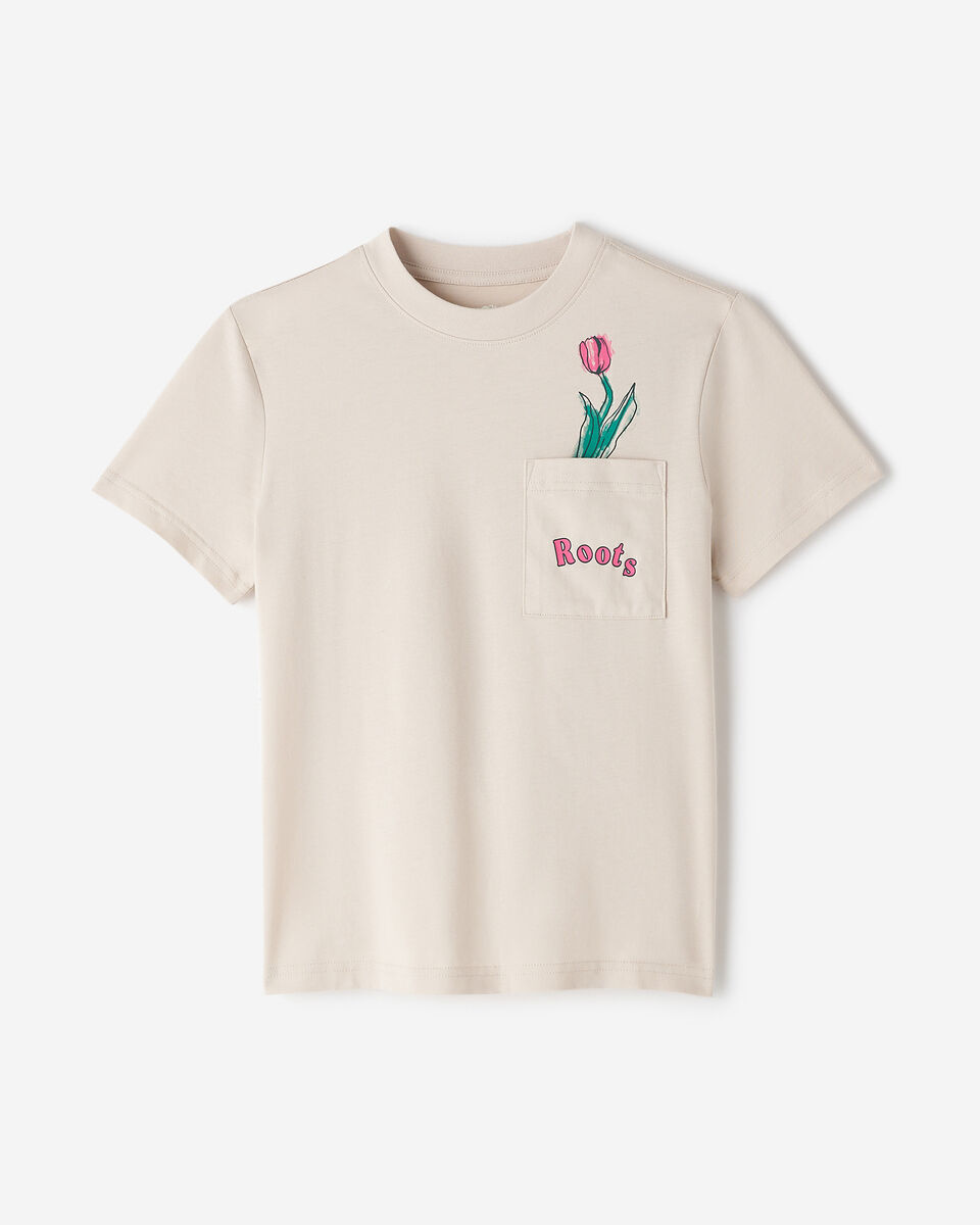 T-shirt décontracté à poche pour enfants